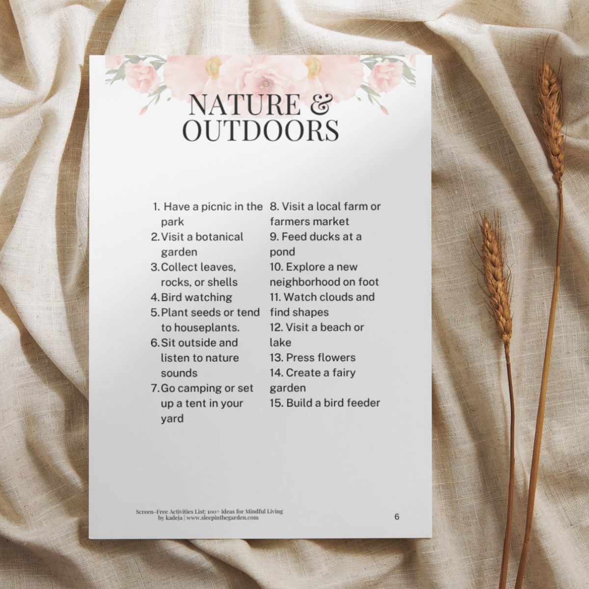 Screen-Free Activities List: 100+ Ideas for Mindful Living | PDF - Image 2