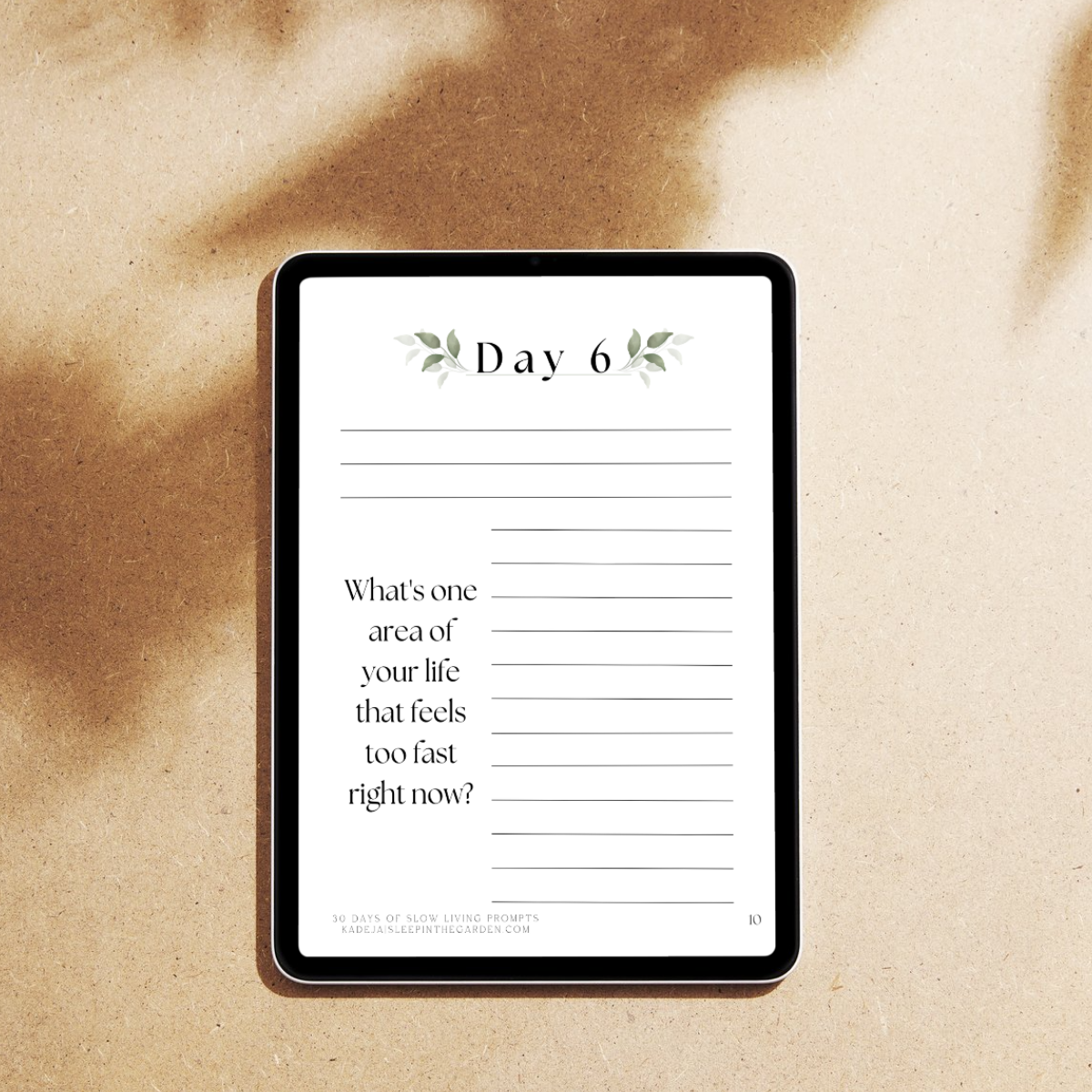30 Days of Slow Living Prompts | PDF Journal for Intentional Living - Image 2